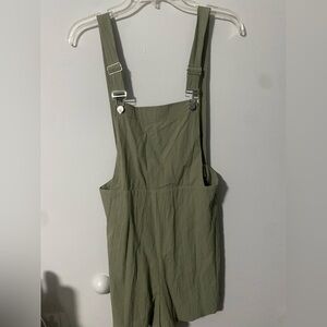 NWT Shein x Frenchy Olive Green Overalls